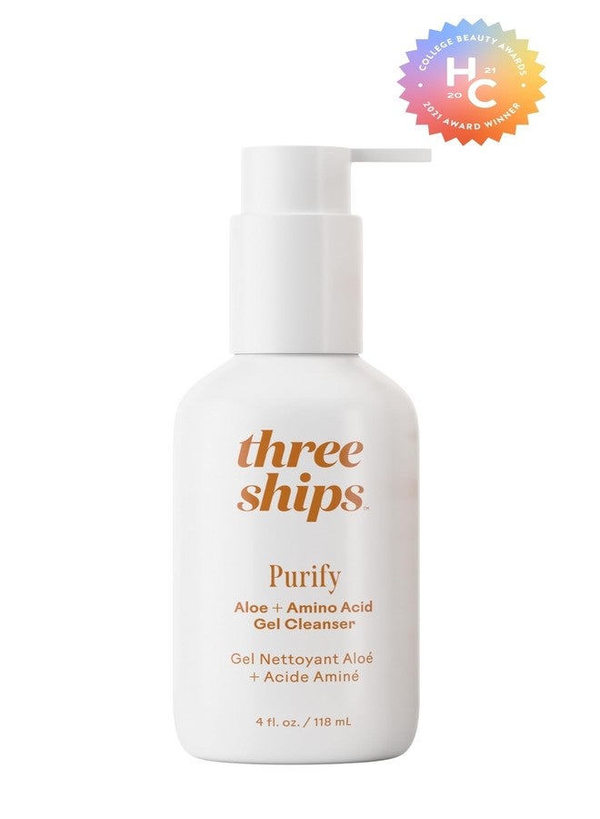 Three Ships - Purify Aloe + Amino Acid Gel Cleanser | Moisturize, Cleanse, Replenish Skin | Cruelty-Free, Vegan, Paraben-Free, Sensitive Skin Safe (4 fl oz | 118 mL) - Image 2